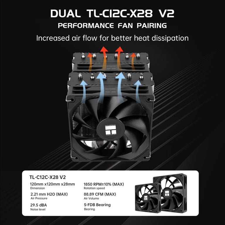 Dissipatore CPU Thermalright Assassin X 90 SE V2, 4 Heatpipe 6mm, Ventola 92mm PWM, Per AMD AM4/AM5 E Intel 1700/115x/1200