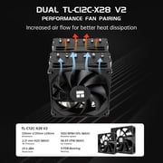 Thermalright Peerless Assassin 120 SE V2 CPU Air Cooler, 6 Heatpipes, Dual 120mm ARGB PWM Fans, Intel LGA 1851/1700/1200/115X, AMD AM4/AM5