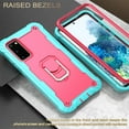 thumbnail image 7 of SaniMore for Samsung Galaxy S20 FE Case with Hidden Bracket Rugged Heavy Duty Protective [Hard PC Back + Silicone Bumper] Shokcproof Anti-drop Tri-layer Hybird Shell For Galaxy S20 FE, Mint/Rose, 7 of 7
