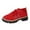 Red, variant on Willtoo Women Platforms Knit Sneakers Lace up Solid Color Casual Shoes Chunky Block Heels Round Toe Fashion Waterproof Comfortable Breathable Non Slip Walking Running Sports Walking Shoes
