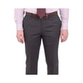 thumbnail image 4 of Mens Napoli Slim Fit Solid Gray Half Canvassed Super 150s Italian Wool Suit, 4 of 6