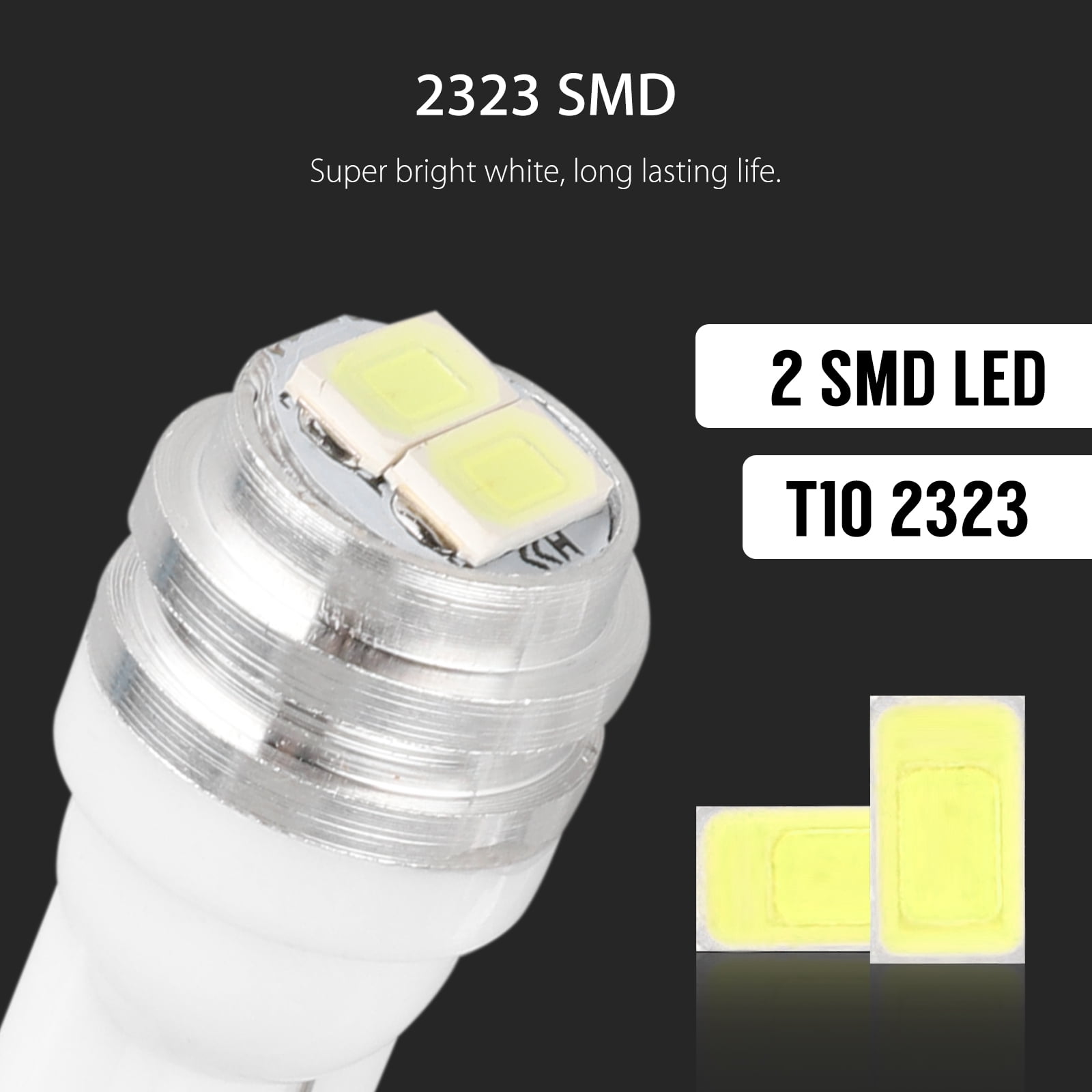LEDIN 2 LED Lamp WHITE T10 168 194 2825 W5W wedge bulb Inner Tail Light LEDIN 2 LED Lamp WHITE T10 168 194 2825 W5W wedge bulb Inner Tail Light