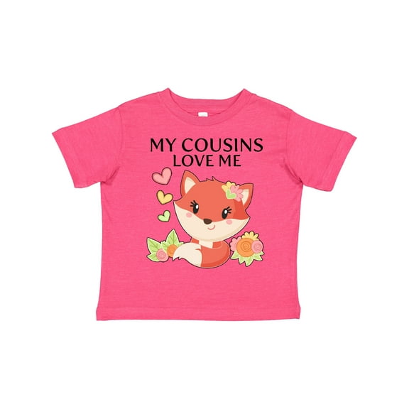 Inktastic My Cousins Love Me Little Fox Boys or Girls Toddler T-Shirt
