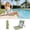 Green, variant on Tuscom Foldable Beach Chair with Backrest, Portable Sun Lounger, Adjustable Reclining Mat for Beach, Camping & Picnics - Lightweight