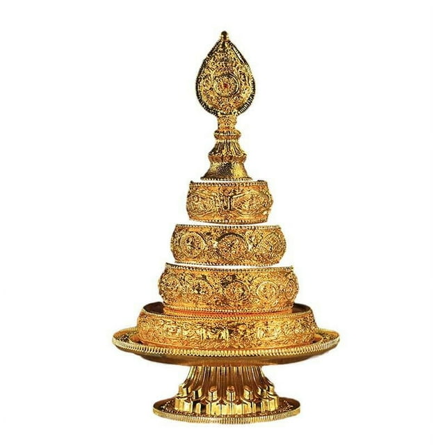 Esquirla Tibetan Buddhist Offering Tray Carved Collection Exquisite Decorative Statue for