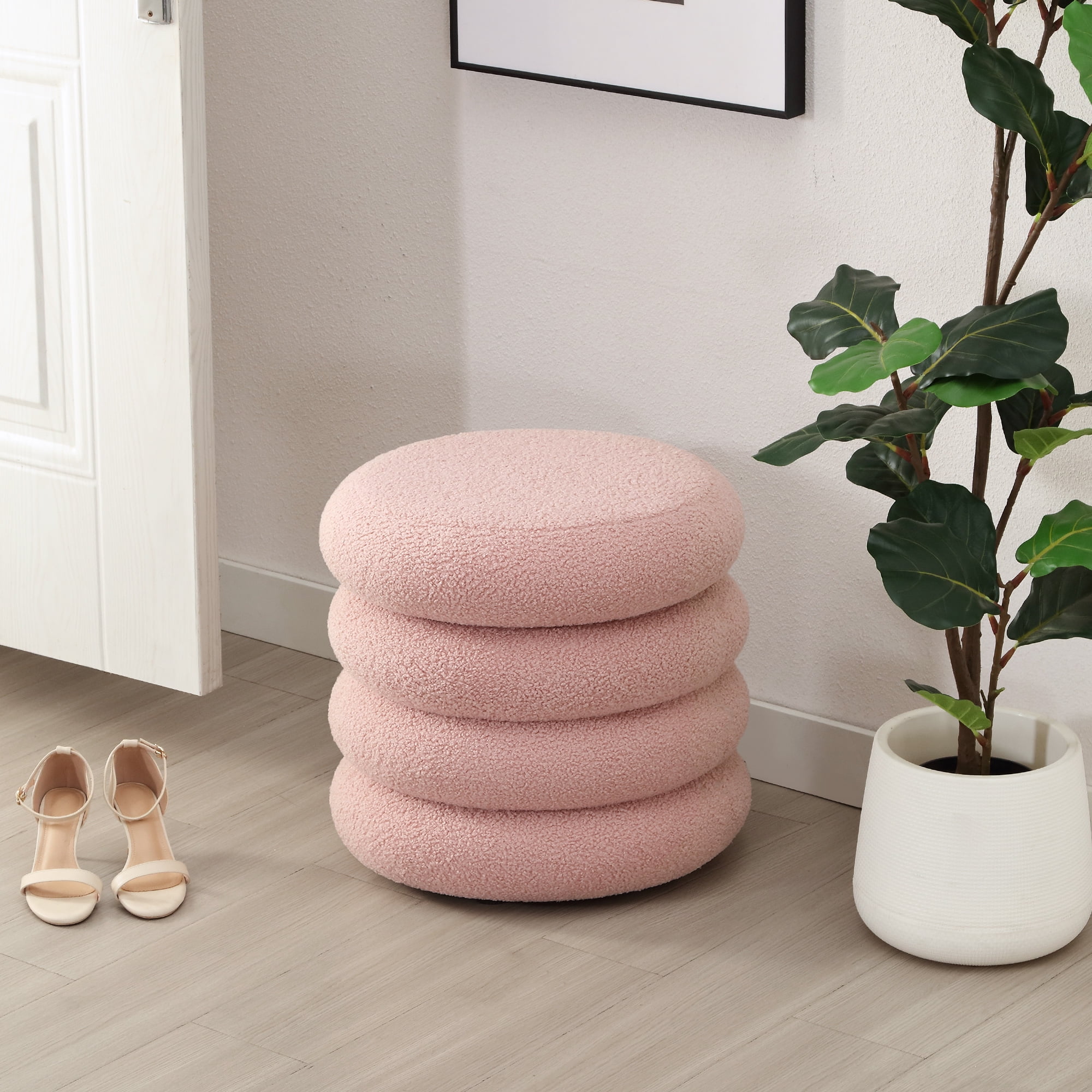 Pink ottoman walmart discount