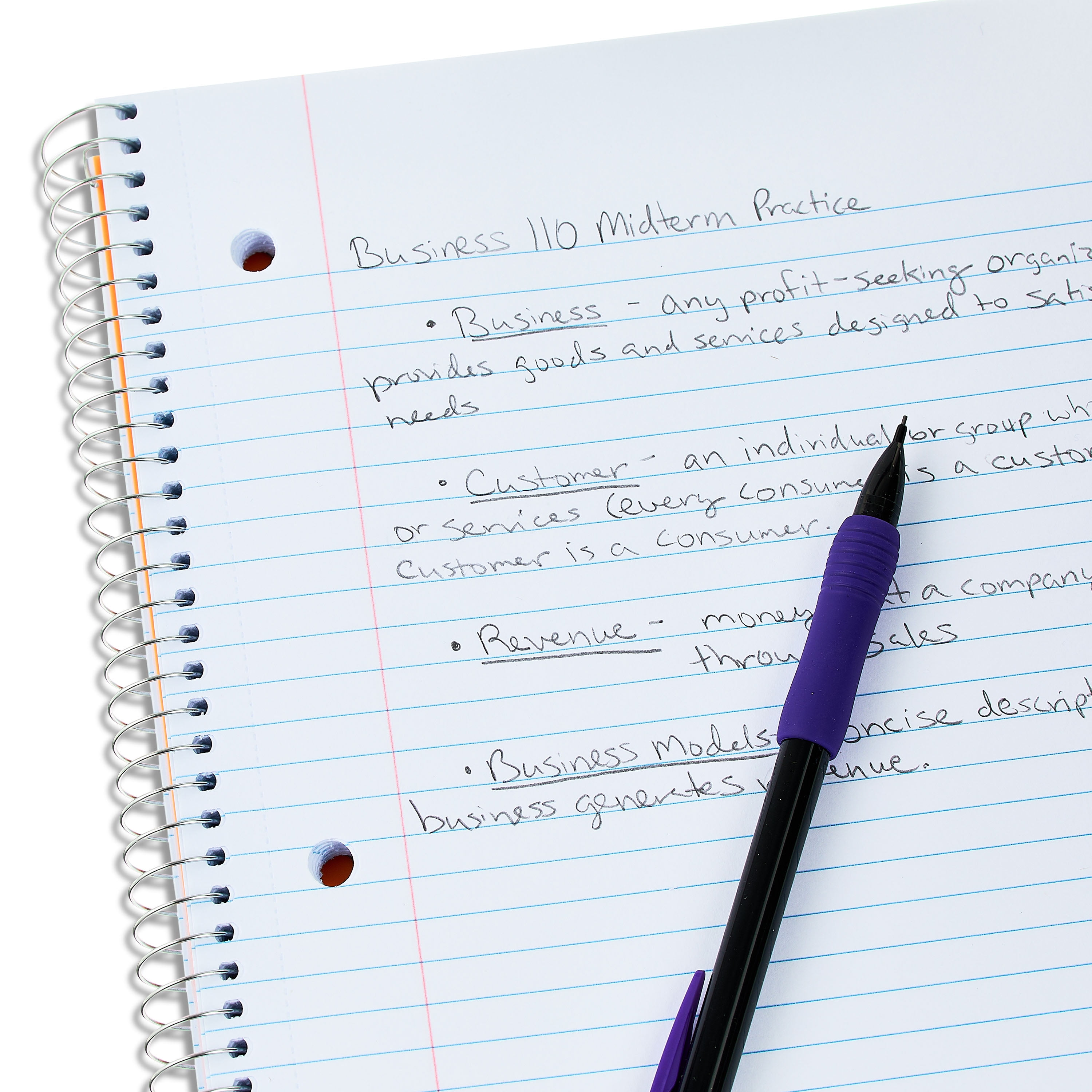 Pen + Gear College Ruled Poly 1-Subject Notebook with Inside Pen + Gear College Ruled Poly 1-Subject Notebook with Inside
