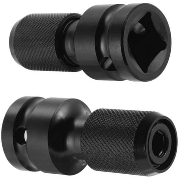 2 Pack 1/2" Square to 1/4" Hex Socket Adapter, Quick Release Impact Ratchet Chuck Converter and Screwdriver Bit Holder Socket