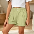 thumbnail image 2 of XINXIAOO Girls Athletic Shorts Kids Athletic Running High Waisted Green Shorts Comfy Gymnastics Shorts with Pockets 7-8 Years, 2 of 5