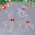 thumbnail image 5 of Sylvtty Christmas Light Up Reindeer Decoration Outdoor Lighted Deer Family with Bow 2D Waterproof Metal Reindeer for Yard Patio Lawn Garden Party Decor, 5 of 7