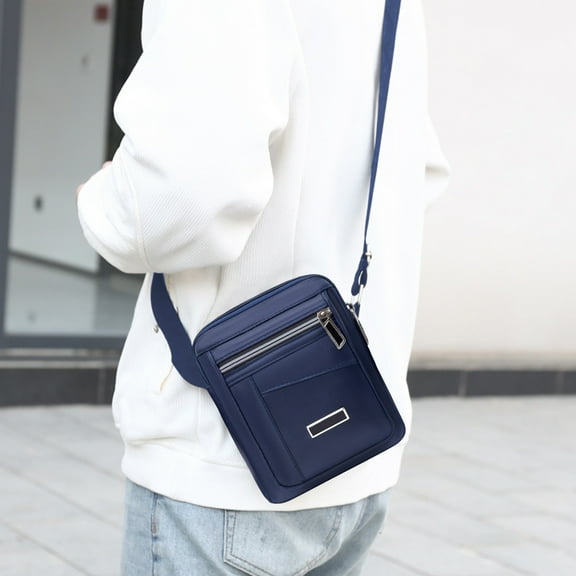 HongHeng Men's Messenger Bag - Compact Crossbody Shoulder Bag, Durable Sling Satchel with Adjustable Strap,Perfect for Work, Travel, and Daily Use