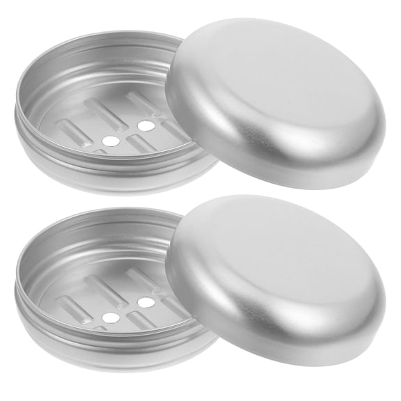 unbranded 2Ud Caja Para Jabón De Barra Con Resistente Y Color Plata Para