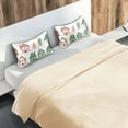 thumbnail image 5 of Yayeee Pillowcase Standard Size Set of 2 Satin Wrinkle Resistant Pillow Case, White Christmas House, 5 of 7