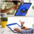 thumbnail image 5 of for Kids Rugged Heavy Duty Case for iPad Air 13 2024, Shockproof 360 Degree Rotatable Kickstand with Handstrap Protective Hybrid Cover Case for iPad Air 13 2024, Darkblue, 5 of 12