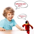 thumbnail image 3 of Peluche parlante Houwsbaby rojo con forma de loro interactivo de 23 cm, 3 of 7