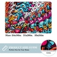 thumbnail image 2 of Graffiti Non-Slip Polyester Chair Mat for Office, Machine Washable Door Rug, 2 of 6