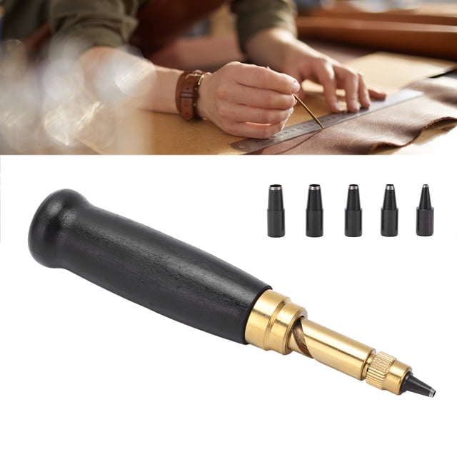 Perforadora De Tornillos, Perforadora De Cuero Duradera Con Poco Ruido, De Madera Con Puntas De 6 Piezas Para Bricolaje