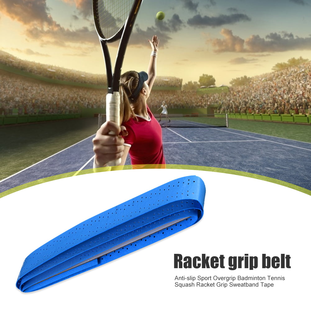 2pc Anti-slip Tennis Badminton Racquet Over Grip Handle Tape Overgrips Sweatband 