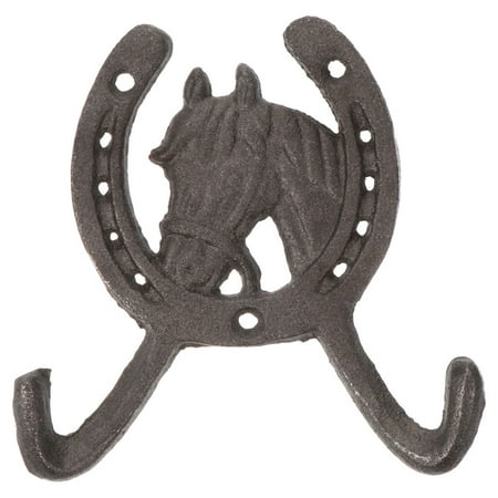 

Guiyong Cast Iron Hook Vintage Wall Mount Horse Horseshoe Hook Coat Hook Towel Hanger