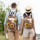 thumbnail image 4 of Disketp Daisy Sunflower Lazy Cat print Canvas Backpack Lightweight Travel Daypack Student Rucksack Laptop Backpack-, 4 of 5