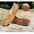 thumbnail image 5 of LUCKY STEP Womens Jelly Ballet Flats Buckle Strap Lightweight Mesh Clear Beach Sandals,Beige, 5 of 11