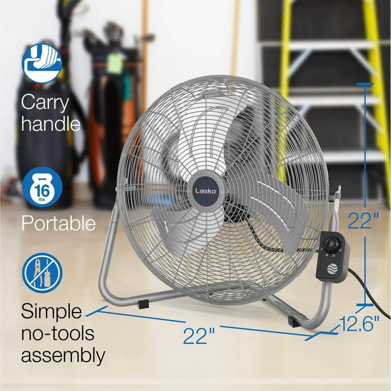 Lasko 20 Max Performance Pivoting High Velocity Floor Fan with Wall Mount  Option, 2265QM - Walmart.com