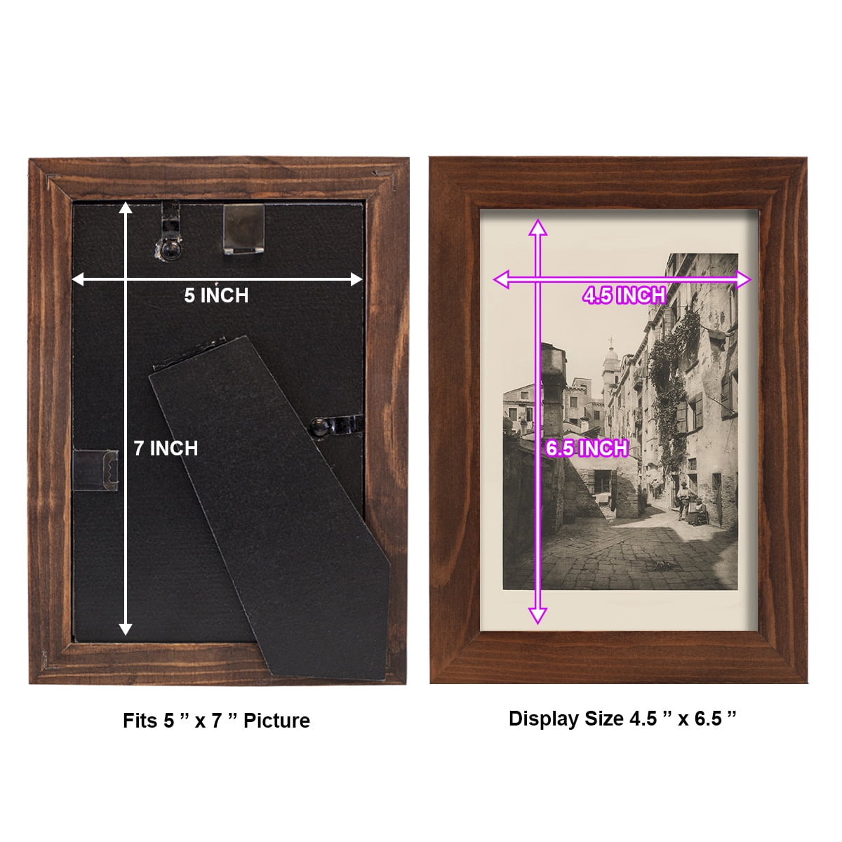 Vintage Views of Venice VIII - Framed Print w/glass - Chestnut