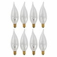 thumbnail image 2 of 8 Pc Light Bulbs Candle Candelabra Base 40W 120V Lamp Chandelier Flame Tip Clear, 2 of 2