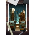 thumbnail image 3 of New York City, New York, Retro Skyline (no text) (12x18 Wall Art Poster, Room Decor), 3 of 3