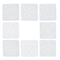 thumbnail image 1 of MasteelfCA 8Pcs Flower Quilting Template Set, Quilting Stencil Sewing Template for Simple Quilting Design, Patchwork Painting, 1 of 8