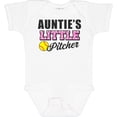 thumbnail image 3 of Inktastic Auntie's Little Pitcher Softball Girls Baby Bodysuit, 3 of 5