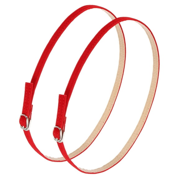 1 Pair Replacement Ankle Strap for Heels Detachable High Heels Shoe Straps Adjustable Polyester Fiber Shoe Bands, Red