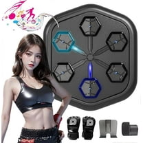 Music Boxing Machine, Smart Music Boxing Machine with LED, Phone Holder, Boxing Gloves, Smart Wall Mounted Bluetooth Boxing Training Punching Equipment for Home, Exercise, Stress Release