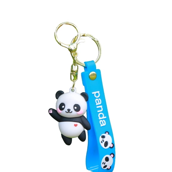 MaPctSy Decorative Panda Animal Key Ring Keychain, Blue, 1