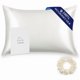 thumbnail image 1 of Chenchen Silk Pillowcase for Hair and Skin, 100% Mulberry Silk Pillow Cases Queen Size for Beauty and Cool Sleep, Scrunchy Gift Set, Natural White(1pc, Ivory), 1 of 1