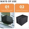 thumbnail image 6 of SONGAUN Window Air Conditioner Cover Outdoor, Luxiv Outside Window AC Unit Cover Black Dust-proof Waterproof Outdoor AC Protection Insulation Defender (21Wx16Dx15H), 6 of 7
