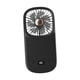 thumbnail image 3 of Mini ventilador portátil para colgar, pequeño ventilador personal de escritorio para mochileros, camping, soporte para teléfono Negro, 3 of 9