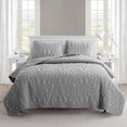 thumbnail image 2 of VCNY Home Shore Gray 3 Piece Reversible Bed Quilt and 2 Pillow Shams Set, Queen, 2 of 6