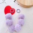 thumbnail image 1 of Colgante de bola de peluche para teléfono móvil, cadena de perlas, adornos de cuentas, llavero peludo para otoño e invierno, bolso, joyería, 1 of 6