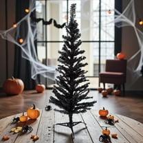 Halloween 4ft Black Tree Decoration – Indoor/Outdoor Spooky Display