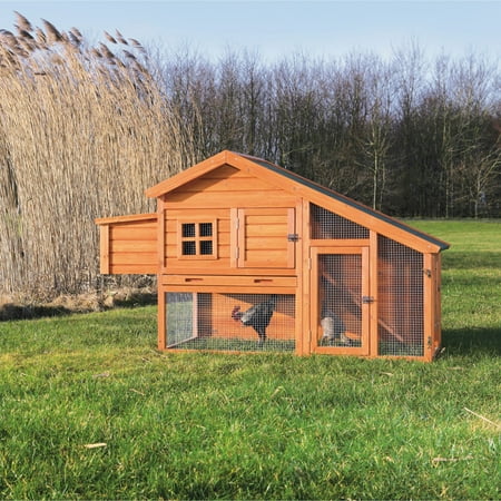 UPC: 4011905559629 | TRIXIE 2-Story Outdoor Wooden Chicken Coop 2 Nest Boxes Brown Fits 2 Standard or 4 Bantams