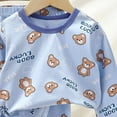 thumbnail image 3 of Faraee Pyjama pour Garçons Pyjama pour Filles à Manches Longues Ajusté Ensembles de Vêtements de Nuit Pyjamas pour Tout-Petits Vêtements Bébé Ensemble 2 Pcs PJS Tenue d'Automne Hiver (18-24 Mois, Bleu), 3 of 4