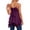 Purple, variant on Wang6 Womens Spaghetti Strap Camisole Trendy Sleeveless Loose Tank Tops Summer Ruffle Hem Double Layer Going out Cami Tops Tees Shirts 0511liWhite XL