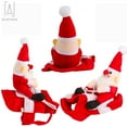 thumbnail image 6 of GustaveDesign Christmas Dog Costume, Funny Pet Santa Claus Rider Horse Designed Dogs Cats Outfit Winter Clothes Xmas Coats "S Size", 6 of 8