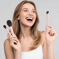 thumbnail image 3 of Set de brochas de maquillaje YuTimeAura, 10 unidades, Foundation Contour Blush, 3 of 7