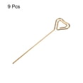thumbnail image 3 of Uxcell Metal Cocktail Toothpicks Heart Shape Drink Picks Cocktail Skewers 9Pack (Rose Gold), 3 of 8