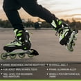 thumbnail image 6 of Size 8-11 Adjustable Inline Skates for Adult Men Ladies Teens Green, 6 of 11