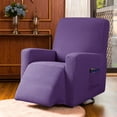 thumbnail image 3 of Subrtex Stretch 1-Piece Textured Grid Recliner Slipcover, Violet, 3 of 7