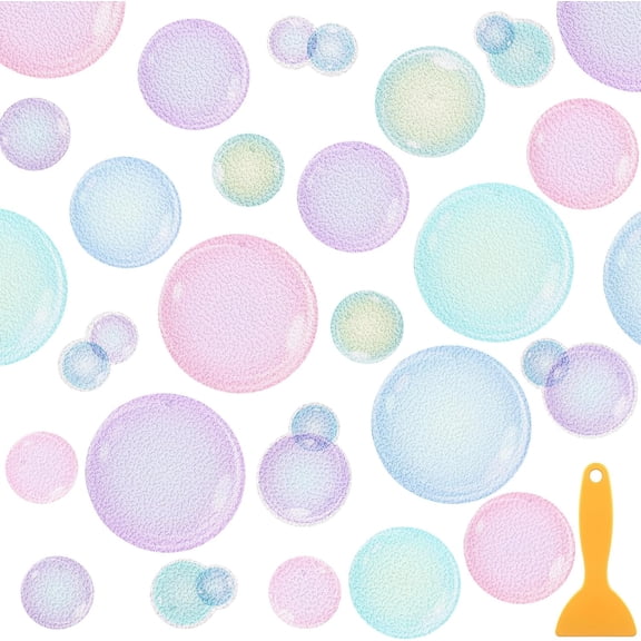 Bubble Non Slip Bathtub Stickers Colorful Anti Slip Shower Stickers Floor Nonslip Sticker Adhesive Decals with Scraper