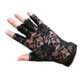thumbnail image 2 of Anvazise Women Gothnic Party Dressy Lace Gloves Fingerless Black White Mittens Black, 2 of 6